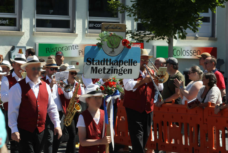 Stadtkapelle Metzingen beim Stadt  und Heimatfest 2022.
